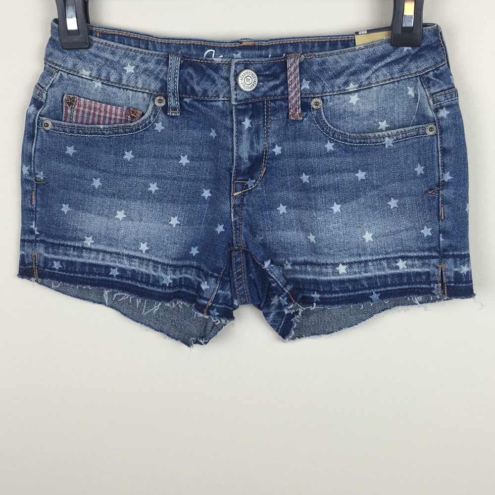 🇺🇸 Aeropostale - Shorty - Patriotic Raw Edge Jean Shorts
